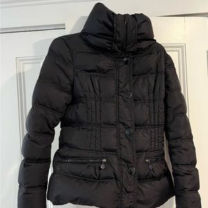 Moncler Black Size 1 fitted Coat